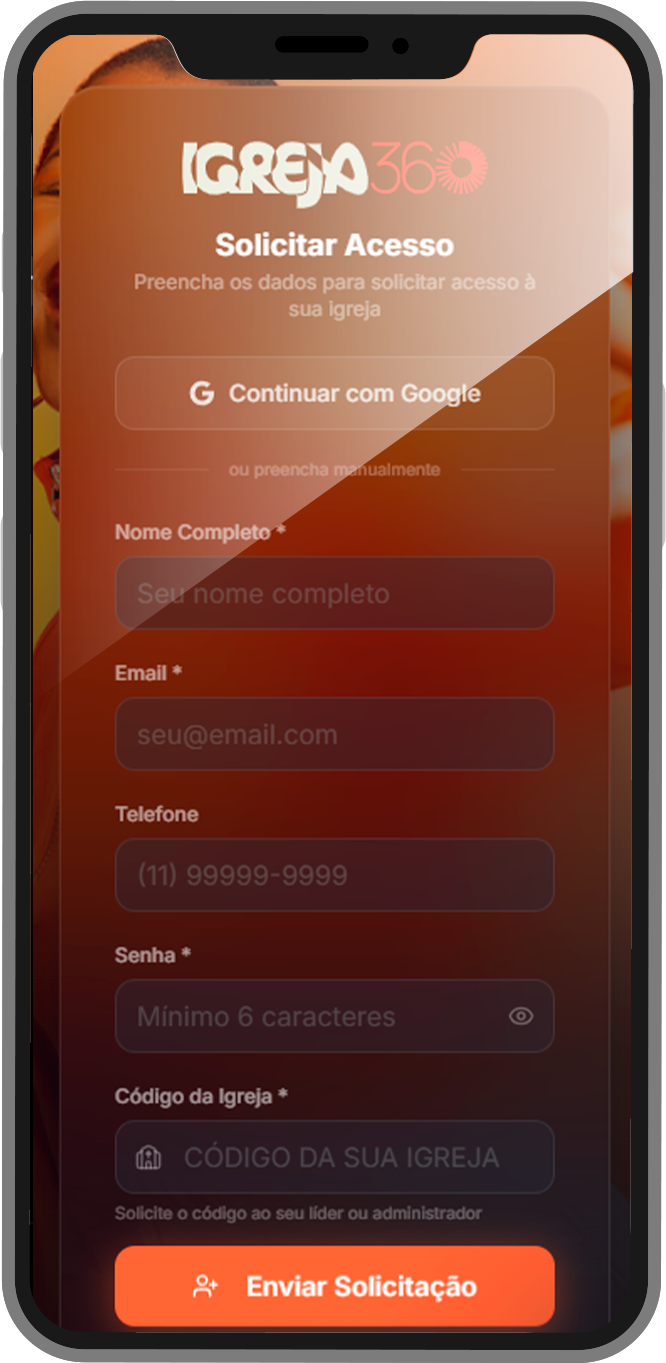 Tela de Solicitar Acesso